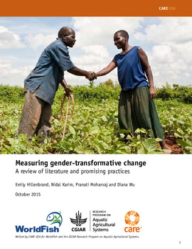 Measuring gender-transformative change: A review of literature and promising practices