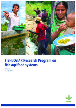 FISH: CGIAR Research Program on Fish Agrifood Systems: Proposal