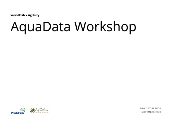 AquaData Workshop Presentation