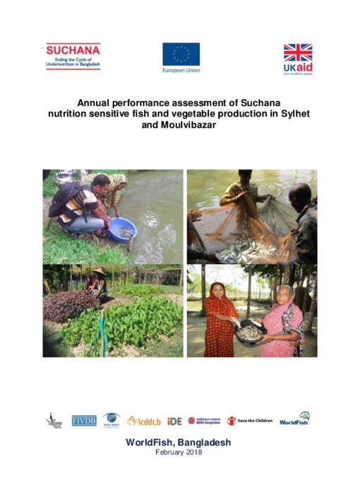 Annual performance assessment of Suchana nutrition sensitive fish and vegetable production at learning phase in Sylhet and Moulvibazar