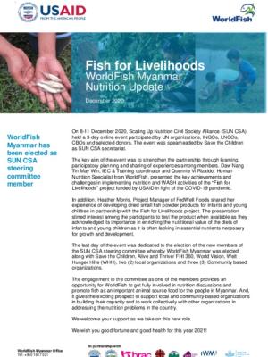 Fish for Livelihoods Nutrition Update - December
