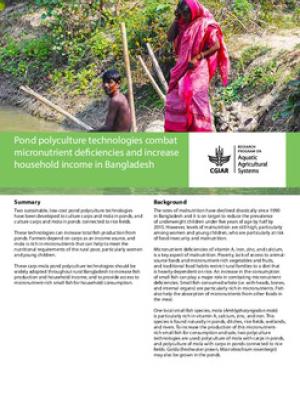 Pond polyculture technologies combat micronutrient deficiencies and increase household income in Bangladesh