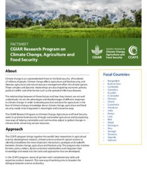 CGIAR Research Program on climate change, agriculture and food security