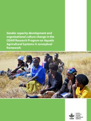 Gender capacity development and organizational culture change in the CGIAR Research Program on Aquatic Agricultural Systems: A conceptual framework