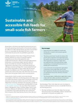 Sustainable and accessible fish feeds for small-scale fish farmers