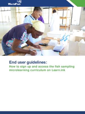 End user guidelines: How to sign up and access the fish sampling microlearning curriculum on Learn.ink