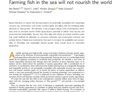 Farming fish in the sea will not nourish the world