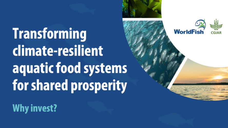 Transforming climate-resilient aquatic food systems for shared prosperity