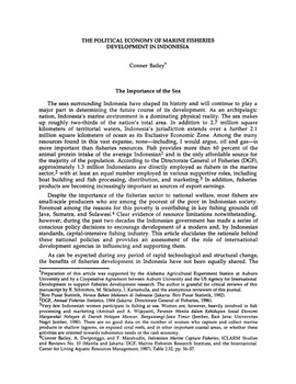 The political economy of marine fisheries development in Indonesia The political economy of marine fisheries development in Indonesia