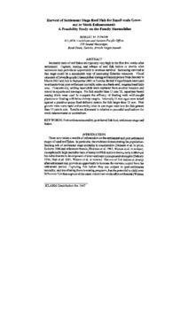 Harvest of settlement stage reef fish for small-scale grow-out or stock enhancement: a feasibility study on the family Haemulidae Harvest of settlement stage reef fish for small-scale grow-out or stock enhancement: a feasibility study on the family Haemulidae