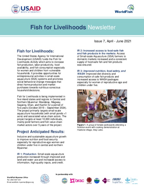 Fish for Livelihoods Newsletter (Apr - Jun 2021)