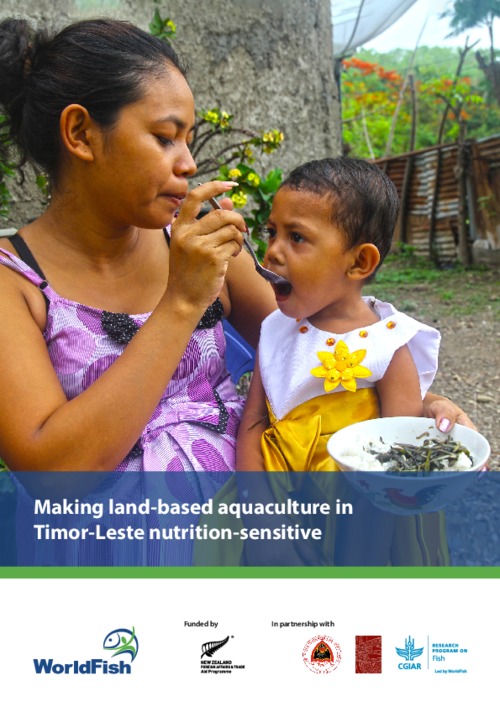 Making land-based aquaculture in Timor-Leste nutrition-sensitive Making land-based aquaculture in Timor-Leste nutrition-sensitive