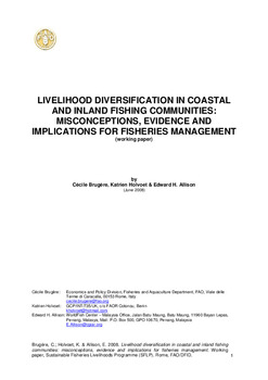 Livelihood diversification in coastal and inland fishing communities: misconceptions, evidence and implications for fisheries management