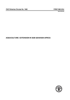Aquaculture extension in sub-Saharan Africa
