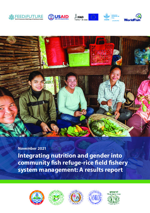 Integrating nutrition and gender into community fish refuge-rice field fishery system management: A results report