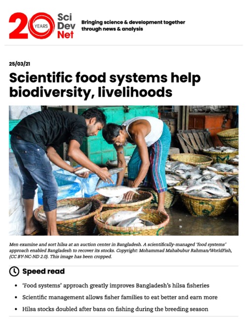 Scientific food systems help biodiversity, livelihoods