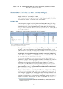 Demand for fish in Asia: a cross-country analysis