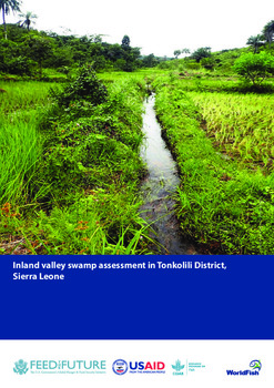 Inland valley swamp assessment in Tonkolili District, Sierra Leone