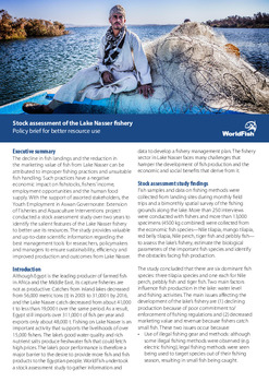 Stock assessment of the Lake Nasser fishery: Policy brief for better resource use