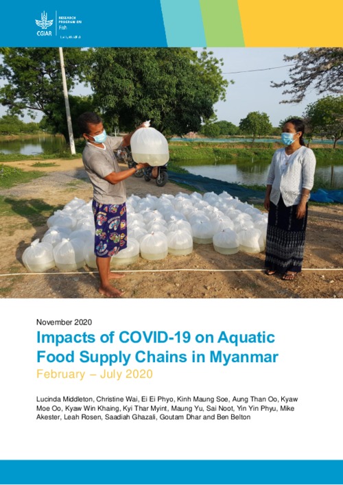 Impacts of COVID-19 on aquatic food supply chains in Myanmar February - July 2020 Impacts of COVID-19 on aquatic food supply chains in Myanmar February - July 2020
