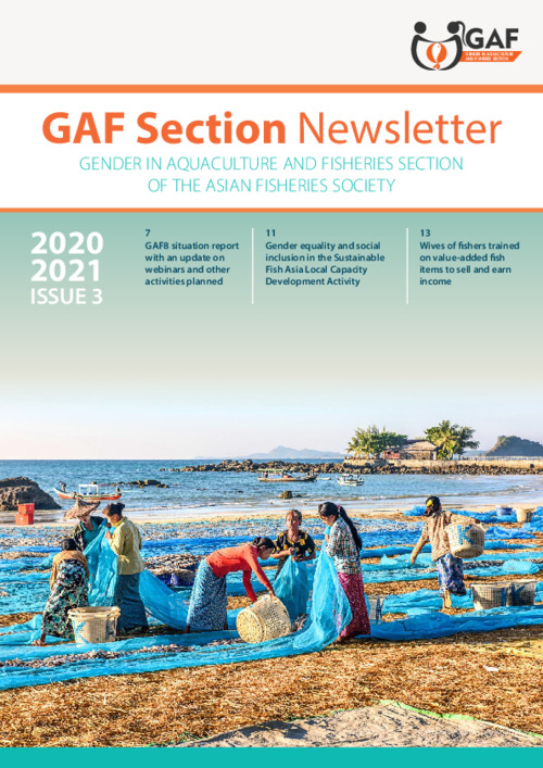 GAF Section Newsletter. Gender in Aquaculture and Fisheries Section of the Asian Fisheries Society