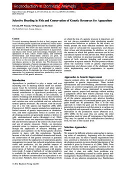 Selective breeding in fish and conservation of genetic resources for aquaculture