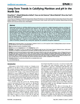 Long-term trends in calcifying plankton and pH in the North Sea Long-term trends in calcifying plankton and pH in the North Sea