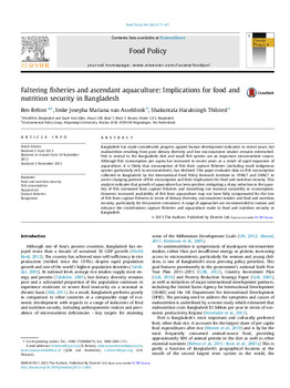 Faltering fisheries and ascendant aquaculture: Implications for food and nutrition security in Bangladesh