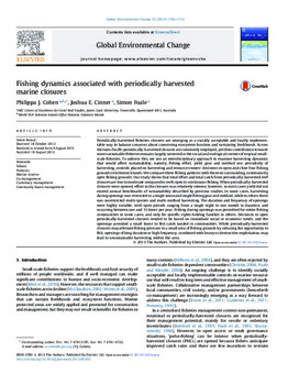Fishing dynamics associated with periodically harvested marine closures Fishing dynamics associated with periodically harvested marine closures