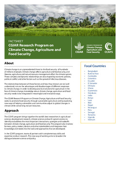 CGIAR Research Program on climate change, agriculture and food security CGIAR Research Program on climate change, agriculture and food security