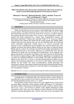 Effect of freshwater toxic and non toxic cyanobacteria, (Microcystis aeruginosa) strains on some biochemical parameters of Oreochromis niloticus