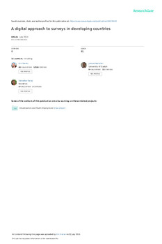 A digital approach to surveys in developing countries
