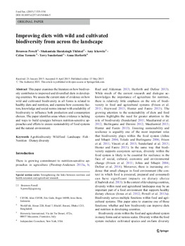 Improving diets with wild and cultivated biodiversity from across the landscape