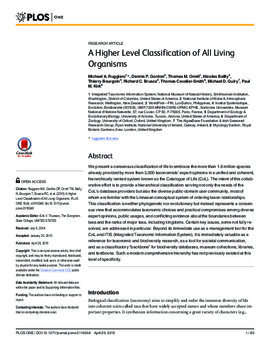 A higher level classification of all living organisms