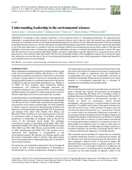 Understanding leadership in the environmental sciences