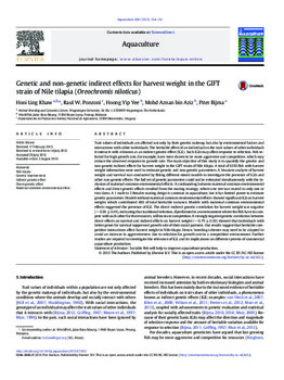 Genetic and non-genetic indirect effects for harvest weight in the GIFT strain of Nile tilapia (Oreochromis niloticus)