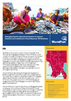 Managing Aquatic Agricultural Systems to improve nutrition and livelihoods in rural Myanmar (MYNutrition) [Burmese version]