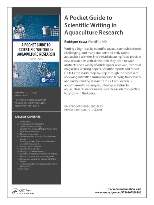 A Pocket Guide to Scientific Writing in Aquaculture Research