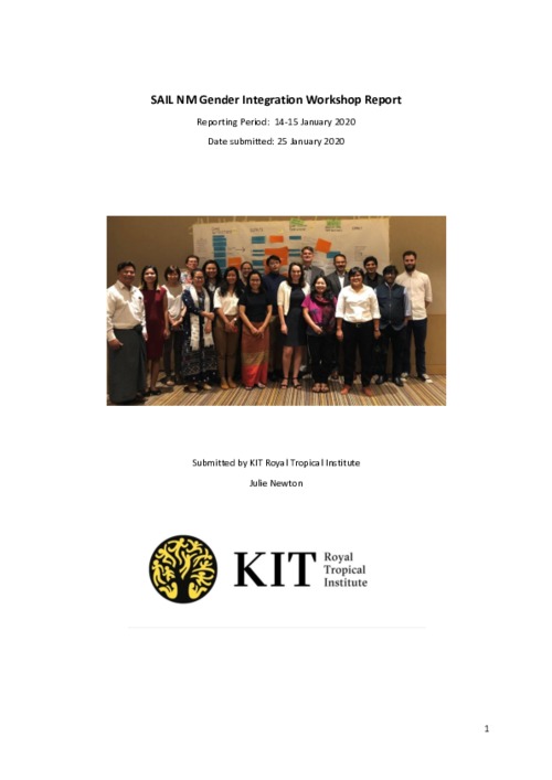 SAIL NM Gender Integration Workshop Report