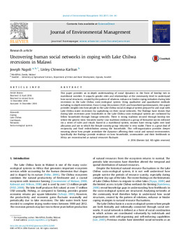 Uncovering human social networks in coping with Lake Chilwa recessions in Malawi