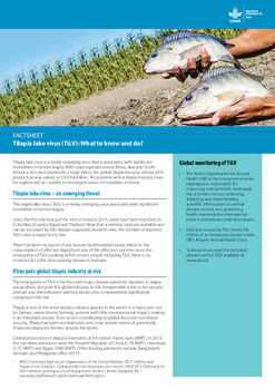 Tilapia lake virus (TiLV): What to know and do? Tilapia lake virus (TiLV): What to know and do?