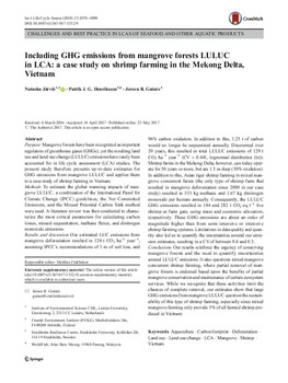 Including GHG emissions from mangrove forests LULUC in LCA: a case study on shrimp farming in the Mekong Delta, Vietnam Including GHG emissions from mangrove forests LULUC in LCA: a case study on shrimp farming in the Mekong Delta, Vietnam