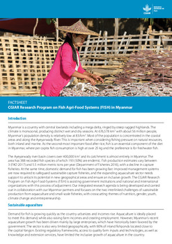 CGIAR Research Program on Fish Agri-Food-Systems (FISH) in Myanmar