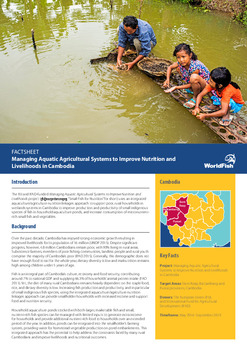 Managing Aquatic Agricultural Systems to Improve Nutrition and Livelihoods in Cambodia