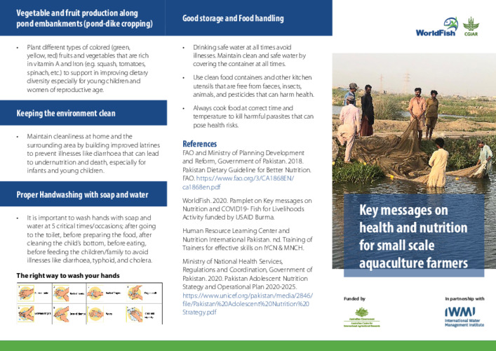 Key Messages on nutrition for small-scale aquaculture farmers Key Messages on nutrition for small-scale aquaculture farmers