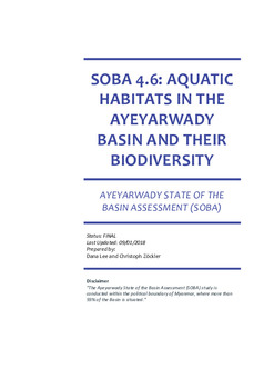 Aquatic habitats in the Ayeyarwady Basin and their biodiversity Aquatic habitats in the Ayeyarwady Basin and their biodiversity