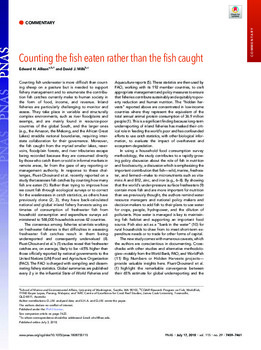 Counting the fish eaten rather than the fish caught Counting the fish eaten rather than the fish caught