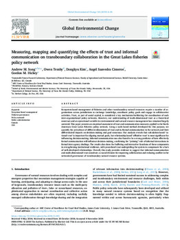 Measuring, mapping and quantifying the effects of trust and informal communication on transboundary collaboration in the Great Lakes fisheries policy network