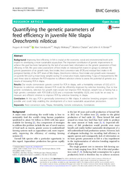 Quantifying the genetic parameters of feed efficiency in juvenile Nile tilapia Oreochromis niloticus