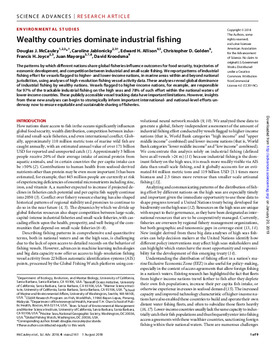 Wealthy countries dominate industrial fishing Wealthy countries dominate industrial fishing